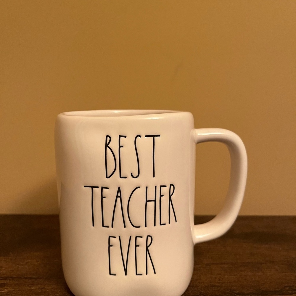 Rae Dunn White Ceramic Mug - Best Teacher Ever